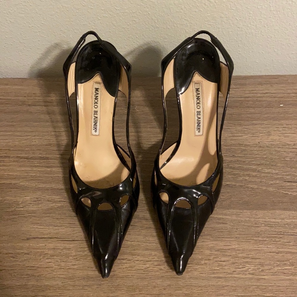 Black Manolo Blahnik heels size 39.5 EU